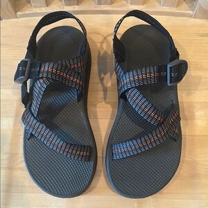 Chaco Black and Orange Sandals
